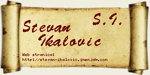 Stevan Ikalović vizit kartica